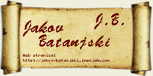 Jakov Batanjski vizit kartica